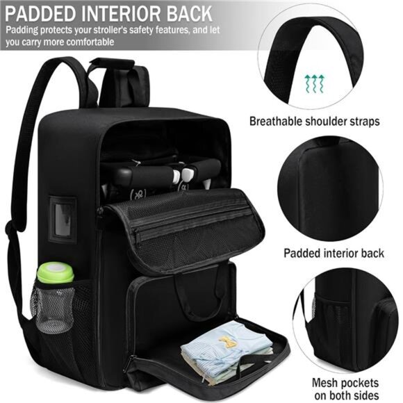 Stroller travel bag for airplane fits gb pockit foldable lightweight stroller - Picture 4 of 7